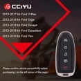 thumbnail image 5 of CCIYU X 1 Flip Key Fob with Key Blade 5 buttons Replacement for 11 12 13 14 15 16 17 18 for Ford for C-Max for Edge for Escape for Expedition for Flex for Lincoln MKX Series with FCC M3N5WY8609, 5 of 6