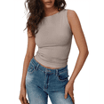 thumbnail image 2 of Chaleco Sin Mangas Sexy de Moda para Mujer Gris M, 2 of 8