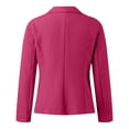 thumbnail image 5 of Yindaity Spring Autumn Women Casual V-Neck Blazer Open Front Office Lady Coat (Hot Pink,M), 5 of 6
