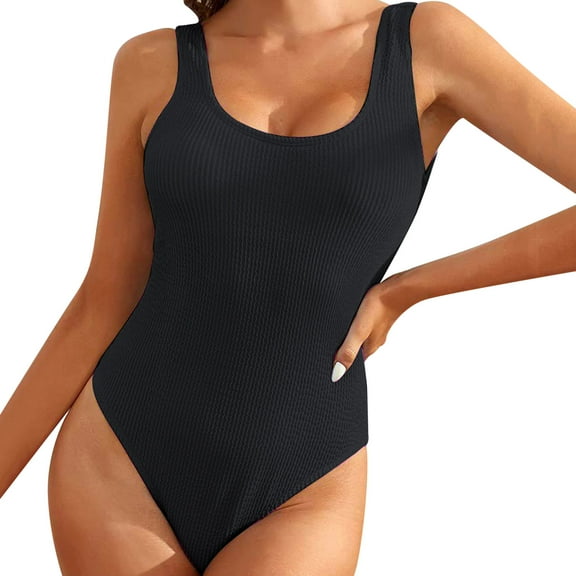 MSJUHEG Shapewear Swimsuits for Women,Push Up Swimsuits for Women,Ruched Push Up Bathing Suit,Womens Bathing Suits,V Neck,Ruched Monokinis,Plus Size Swimsuit for Women Black L