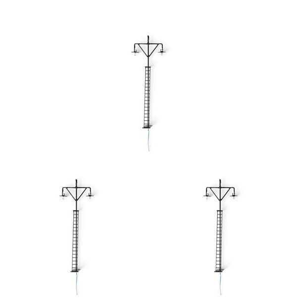 Naiovety Modelo de luz de ferrocarril al aire libre en miniatura Mini farola LED hogar jardín parque lámparas niños arena decoraciones negro Type1 NO1