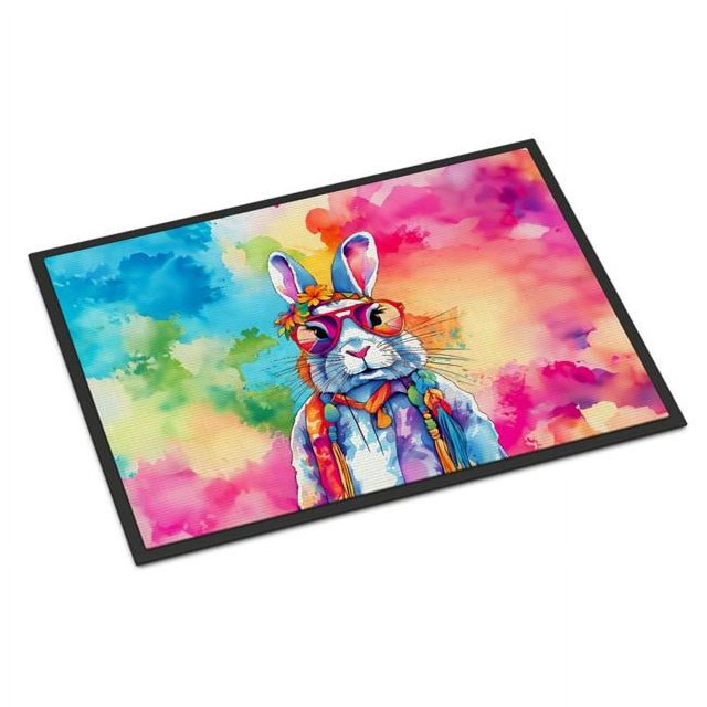 Carolines Treasures DAC4033MAT 18 x 27 in. Unisex Hippie Animal Rabbit Doormat