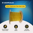 thumbnail image 5 of Plenum 2-Strand Fiber Optic Cable, OS2 9/125 Singlemode, Corning, Indoor Distribution, Yellow Spool, 2000ft, 5 of 7