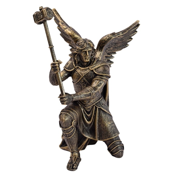 Figura de guerrero ángel, regalo ideal, adorno de mesa para vitrina, oficina o hogar. Oro C
