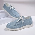 thumbnail image 3 of EKVAHL Women's Diabetic Nurse Shoes Stretch Woven Upper Sneakers Slip On Versatile Work Tennis Shoes Blue, 3 of 5