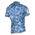 thumbnail image 2 of joogoo Swirls Tie Dye Blue Pattern Men's Cycling Jerseys Mountain Bike Short Sleeve Tops M, 2 of 7