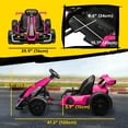 thumbnail image 3 of Aosom 24V Electric Go Kart, Kids Drift Kart with Adjustable Seat, Pink, 3 of 10