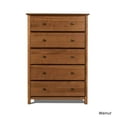thumbnail image 3 of Grain Wood Furniture Shaker 5-Drawer Solid Wood Chest with a Walnut Finish, 3 of 7