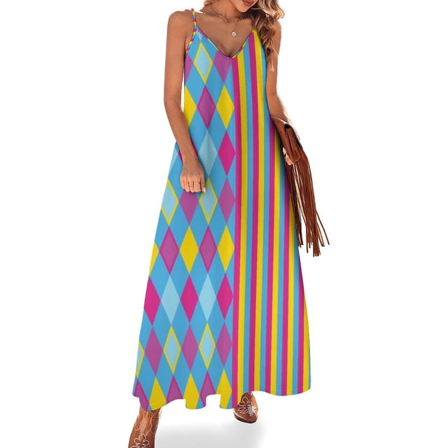 Vestido de fiesta sin mangas con leggings y hojas de té Pan Tealeaf 2024