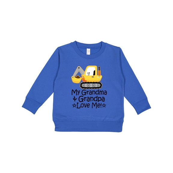 Inktastic Grandma and Grandpa Love Me Boys Truck Toddler Sweatshirt