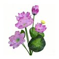 thumbnail image 2 of Artificial Lotus Silk Flower Bouquet 9 Heads Faux Water Lily Floral Arrangement Zen Style Vase Home Decor Chinese Style Wedding Centerpiece Living Room Office Table Decoration Gift, 2 of 7