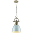 thumbnail image 1 of Beaumont Lane Pendentif en Acier en Laiton Vieilli et Mousse de Mer, 1 of 2