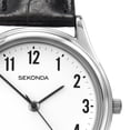 thumbnail image 4 of Sekonda Men's Quartz Watch with White Dial Analogue Display and Black Leather Strap 3621, 4 of 5