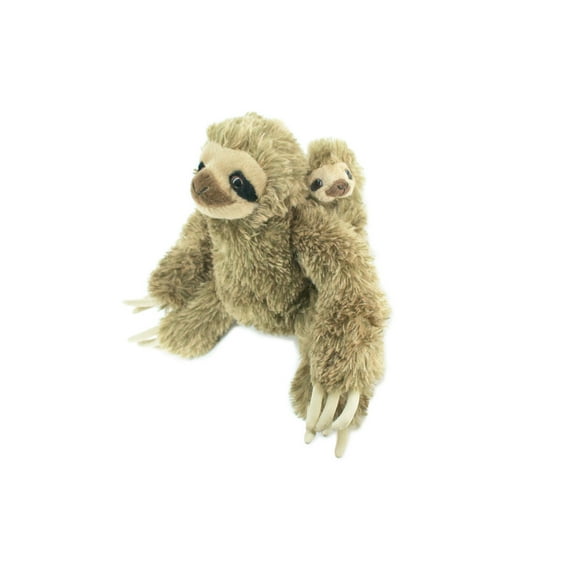 Sloth with Baby, Very Cute Plush Animal, Soft, Stuffed Toy, Educational, Realistic, Beautiful Design, Figure, Lifelike, Replica, Gift, 10" RI65 B660