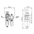 thumbnail image 2 of Daboolka NANPU Filtro de agua de aceite Regulador Lubricador Separador de tratamiento de aire G3/8in 0.15-0.9MPa, 2 of 8