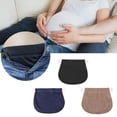 thumbnail image 2 of Embarazo Elástico Ajustable Pantalones Botón (Caqui), 2 of 5