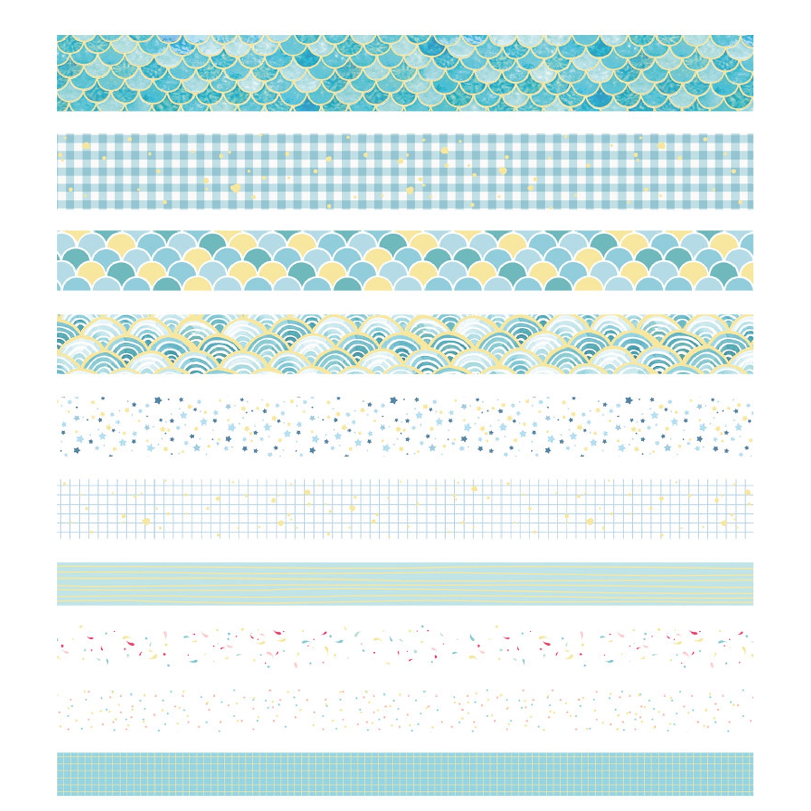 Ginably Blue Glitter Floral Washi Tape – Awayday