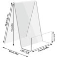 thumbnail image 4 of Paquete de 12 Soporte de libros acrílico, Soporte de libros transparente, Soporte de exhibición acrílico para libros, Fotos, Folletos, Tabletas, 4 of 5