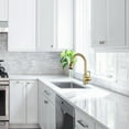 thumbnail image 5 of Wowow Pull Down Kitchen Faucet High Arc Single Handle Kitchen Sink Faucet in Gold, 5 of 5