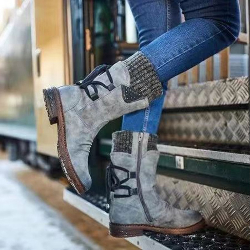 Snow Boots Warm Back Lace 