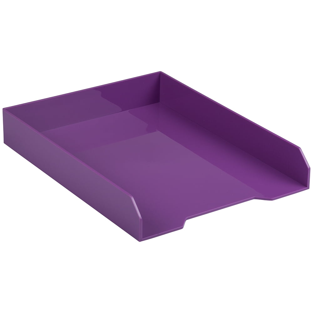 JAM Stackable Paper Trays, Purple, Desktop Document, Letter, & File