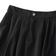 thumbnail image 3 of Women's Skirts High Waist Button Office Wear to Work Skirts with Pockets Ruched A Line Flared Swing Midi Skirts, 3 of 5