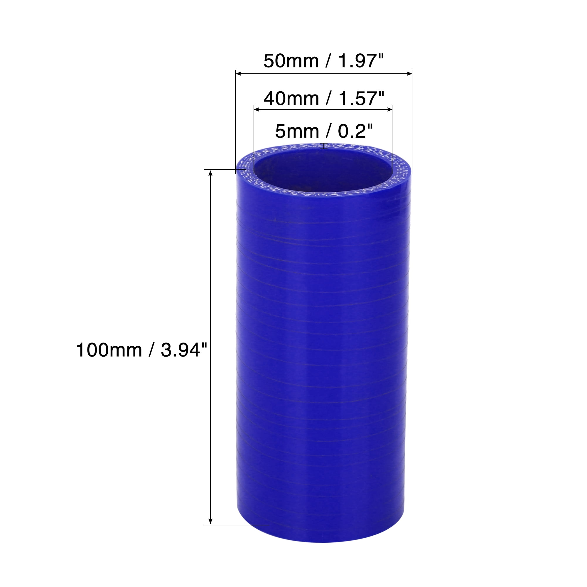 40mm ID Car Universal Straight Silicone Hose Coupler Intercooler Tube Blue