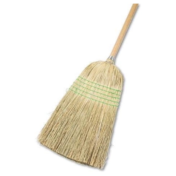 926YEA Parlor Broom, Yucca/Corn Fiber Bristles, 42" Wood Handle, Natural