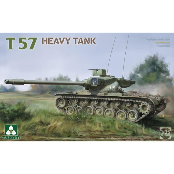 TAKOM 2203 1/35 Scale US T57 Heavy Tank Assembly Model Kit