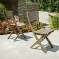 thumbnail image 5 of Outdoor Acacia Wood Folding Dining Chair (Set of 2),Grey, 5 of 16