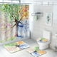 thumbnail image 5 of RBCKVXZ - Juego de 4 cortinas de ducha estampadas para baño. Incluye cortina de ducha, alfombra de baño en forma de U y tapa de inodoro. 180 x 180 cm. Accesorios de baño en oferta., 5 of 6