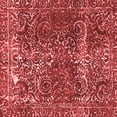 thumbnail image 1 of Ahgly Company Machine Washable Indoor Square Abstract Red Modern Area Rugs, 4' Square, 1 of 4