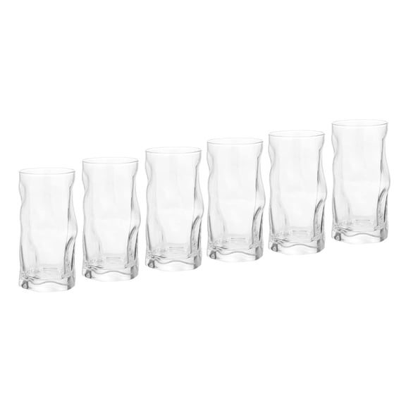Bormioli Rocco Sorgente 15 1/2 Ounce Cooler Glasses, Set of 6, Clear