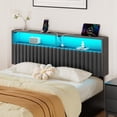 thumbnail image 1 of Greenstell Queen Size Adjustable Storage Headboard Only - Modern Upholstered Head Board with LED Lights, Charging Station & Soft Padding, Dark Gray, 1 of 8