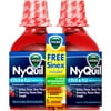 Vicks Nyquil Cold & Flu Liquid with Bonus Sinex, Cherry, 2 X 10 oz