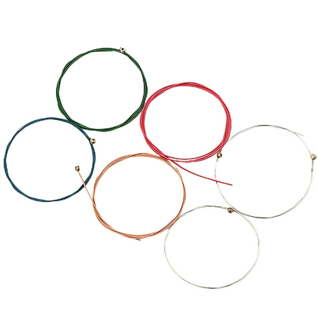 6pcs Steel Folk Guitar Strings Universal Metal Guitar Strings Guitar Replacement Accessories