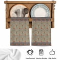 thumbnail image 5 of Boho Floral Kitchen Towels Set of 3, Vintage Flowers Abstract Art Ethic Tribe Absorbent Dish Towels for Kitchen, Microfiber Hand Towel, Quick Drying Tea Towel for Cleaning Decorative Dishcloths, 5 of 7