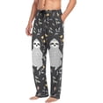 thumbnail image 5 of FREEAMG Sloth Cotton Pajama Pant for Men, Super Soft Lightweight Lounge Pajama Bottoms Drawstring Sleepwear Pant with 2 Pockets, 5 of 7