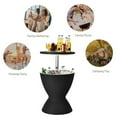 thumbnail image 6 of Demifill 3 in 1 8 Gallon Patio Rattan Cooler Bar Table, Versatile Ice Cooler and Side Table with Adjust Ice Bucket, Black, 6 of 13