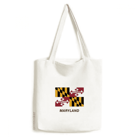 State Flag Outlines land Tote Canvas Bag Shopping Satchel Casual Handbag