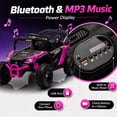 thumbnail image 3 of 24V Kids Powered Ride On UTV, Electric Ride On Car for Kids Ages 3-5 with Remote, Bluetooth, LED Lights, 4-Wheel Suspension, Pink, 3 of 7