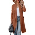 thumbnail image 1 of LAICAIW Women Long Sleeve Open Front Knit Cardigans Casual Loose Oversized Cardigan Sweater Solid Color Knitted Coat, 1 of 7