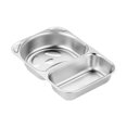 thumbnail image 1 of Placa dividida para niños para para PARTICIÓN Bandeja de bandeja de bandeja de bandeja dividida Plato dividido de acero inoxidable para bocadillos de Dos cuadrícula, 1 of 8