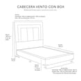 thumbnail image 4 of Box Base Cama Matrimonial + Cabecera DICASA Vento, 4 of 5