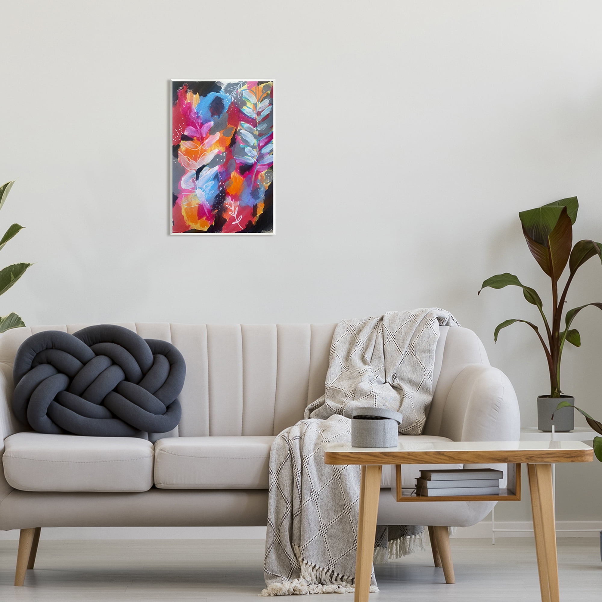Stupell Industries Abstract Fern Leaves Botanical & Floral Painting Unframed Art Print Wall Art, 13 x 19