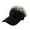 Black and Gray, variant on KiBcsLic Sun Visor Cap with Fake Hair Outdoor Beach Portable Fashionable Baseball Hat Black and Coffee