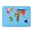 thumbnail image 1 of NUDECOR World Flag Map Blue All are Separated in Layers Doormat Floor Rug Bath Mat 23.6x15.7 inch, 1 of 1