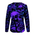 thumbnail image 5 of Chandail à Capuche Oversize pour Femmes Chandail Décontracté Imprimé Halloween Manches Longues Col Rond Multicolore, 5 of 5