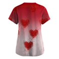 thumbnail image 3 of Hearthz S-5XL Valentines Day Scrubs Tops for Women Love Heart Graphic Scrub Shirts for Women V Neck Short Sleeve Nurse Uniforms with Pocket, 3 of 3