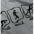 thumbnail image 5 of Crawl Walk Bike Street Sign Humor Toddler Boy Girl T Shirt Infant Toddler Brisco Brands 12M, 5 of 6